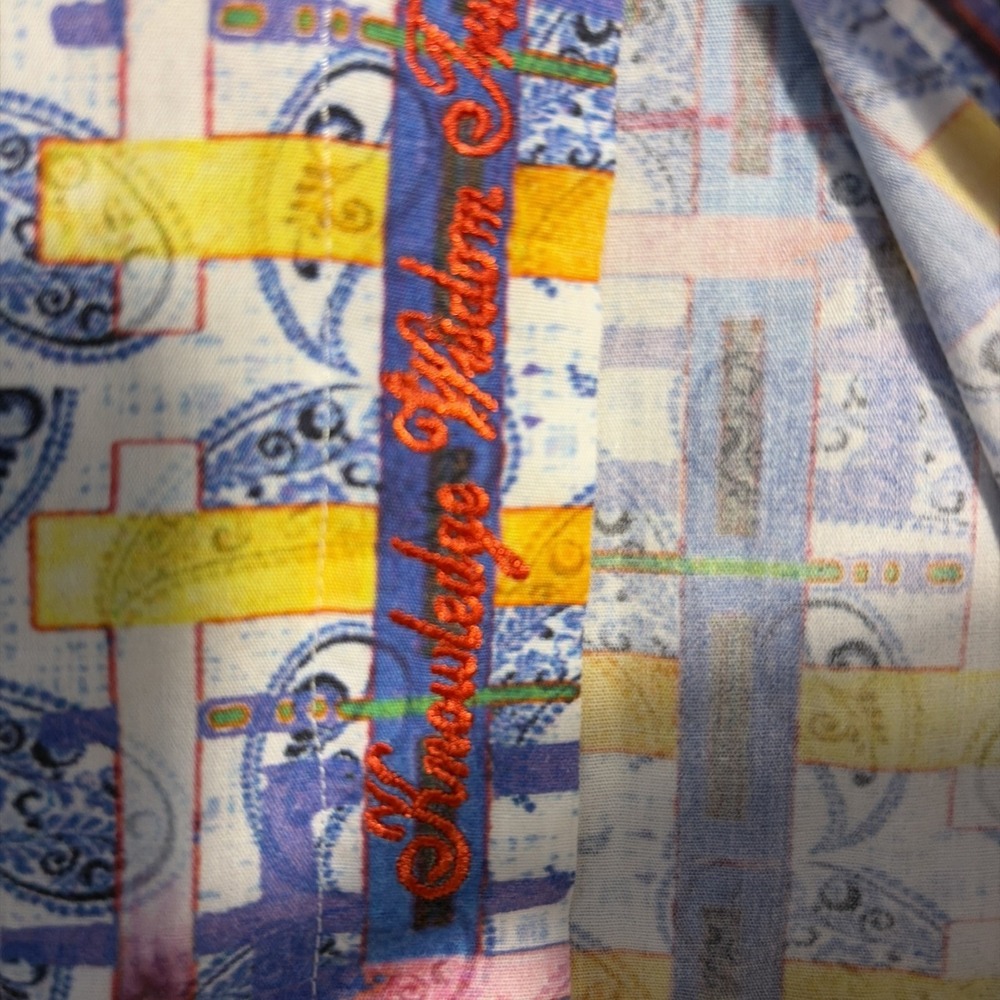 Robert Graham Shirt Mens L Paisley Print Long Sleeve Button Down Bright Colors - Picture 4 of 14